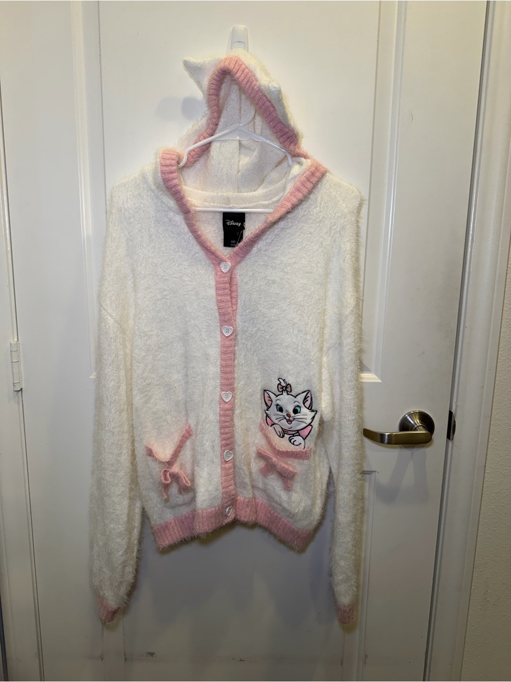 NWT Disney The Aristocats Marie Hooded Cat Ears Ladies Cardigan